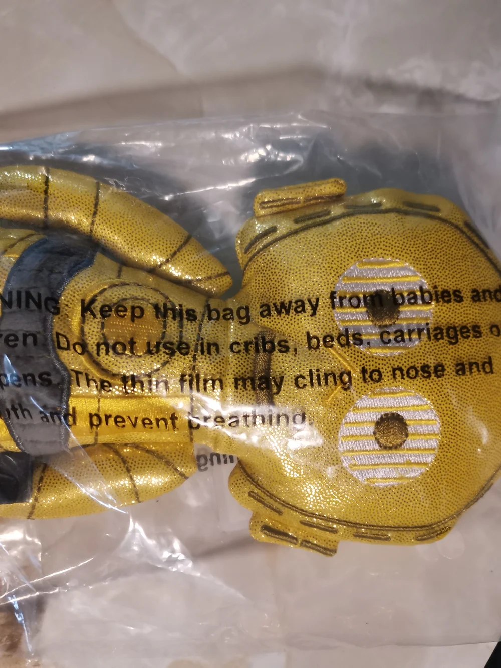 Star Wars C-3PO Gold Plush Kicker Cat Toy by Chewy